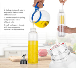 1-liter transparent plastic bottle for oil, easy to use anZyventa.