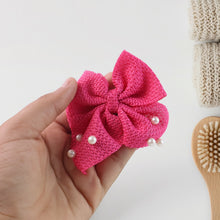 Hair Bow Knot Clip Suitable Girls (12 Pc / Multicolour & Mix Design)