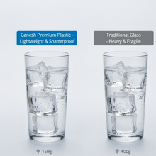 Ganesh Classic Plastic Glass Set of-6 (Each Glass 350ml)